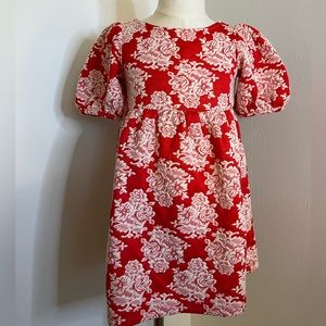 Janie and Jack size 4 girls Floral red dress
